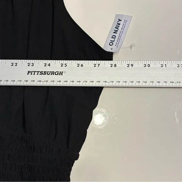 New Old Navy Waist-Defined Sleeveless Tie-Shoulder Smocked Mesh Mini Dress 4X - Picture 6 of 7